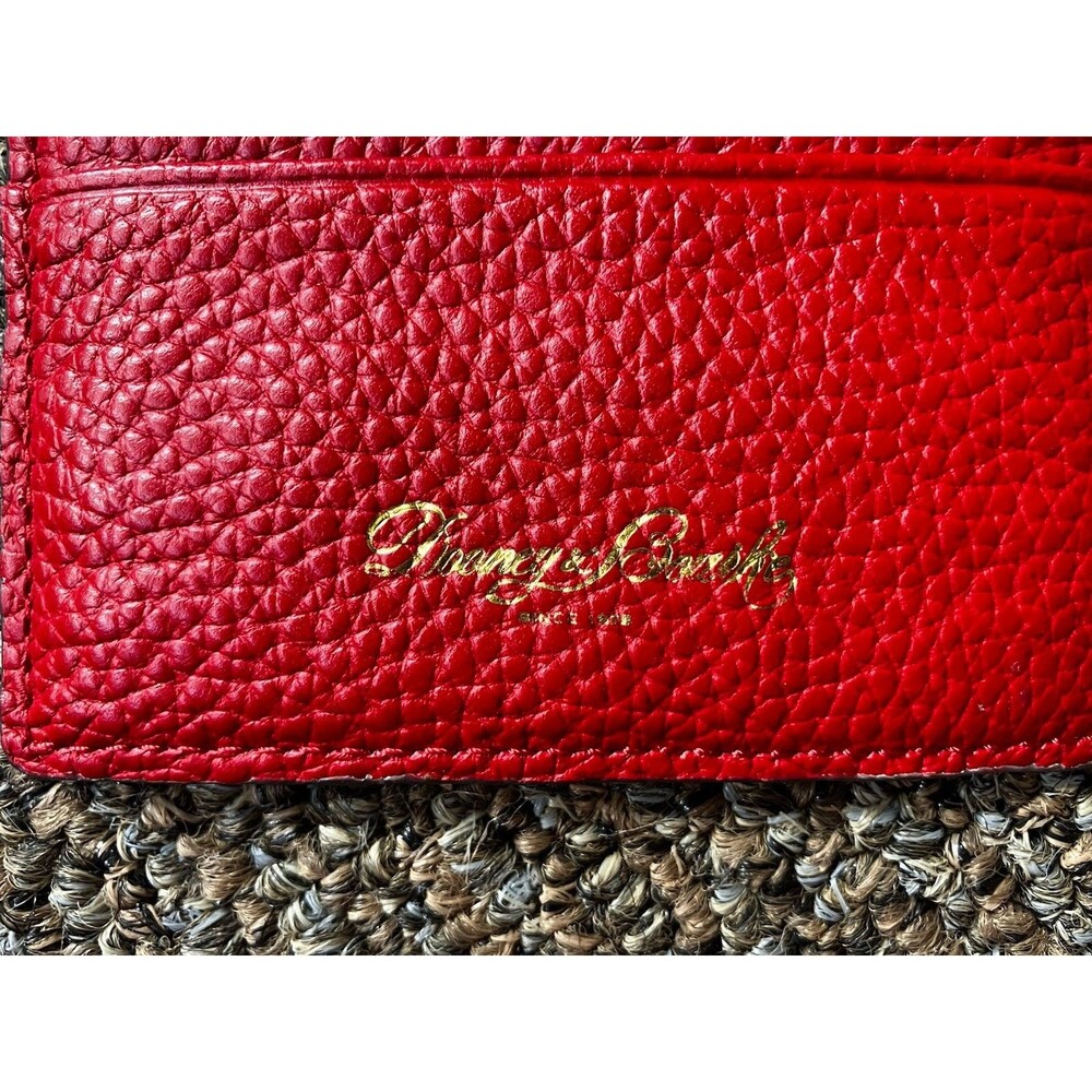 Dooney & Bourke Credit Card ID Business Card Slim Holder, Red Pebbled Texture